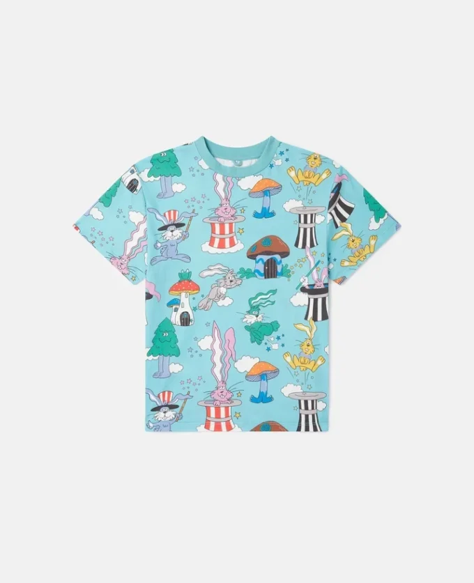 Magicians Bunny Print Crewneck T-shirt Magicians Bunny Print Crewneck T-shirt