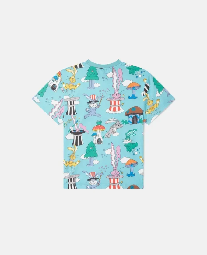 Magicians Bunny Print Crewneck T-shirt Magicians Bunny Print Crewneck T-shirt