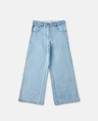 Midhög jeans med vida ben