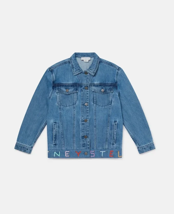 Moniker broderad jeansjacka Moniker broderad jeansjacka