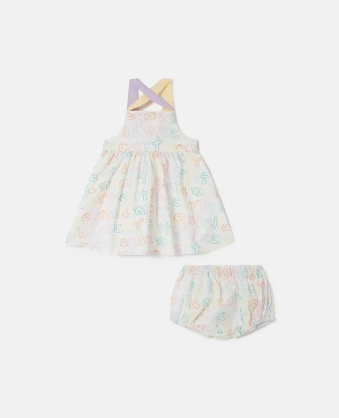 Märke Set med tryckt klänning och bloomers Märke Set med tryckt klänning och bloomers
