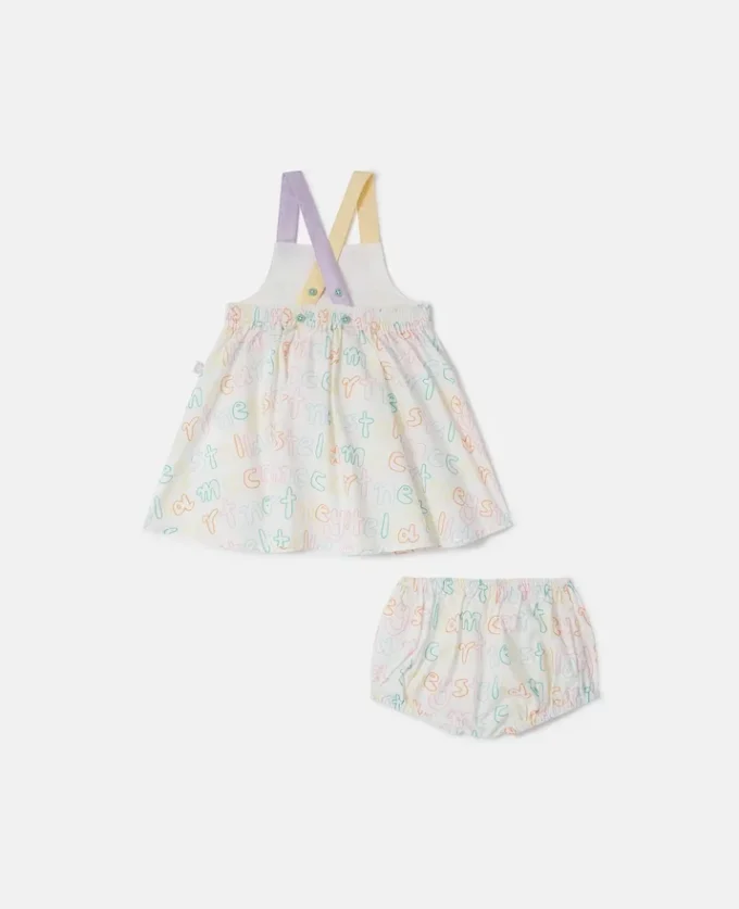 Märke Set med tryckt klänning och bloomers Märke Set med tryckt klänning och bloomers