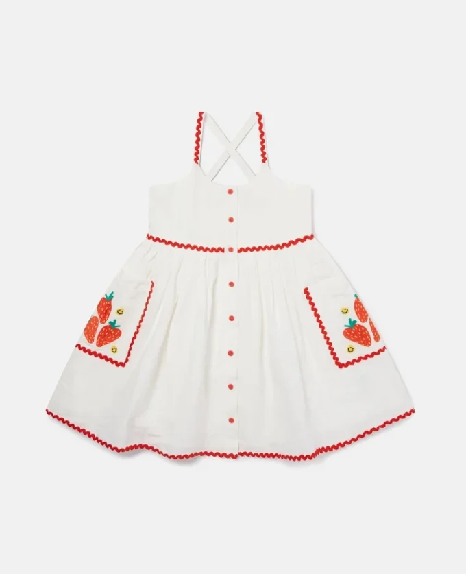 Ängelsvansbroderad ärmlös klänning Ängelsvansbroderad ärmlös klänning