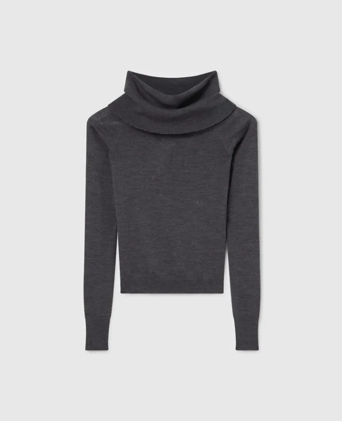 Off-shoulder-tröja med långa ärmar
