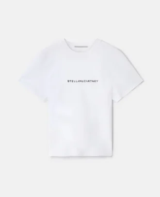 Oversized bomullst-shirt med logotyp