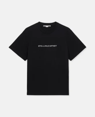 Oversized bomullst-shirt med logotyp