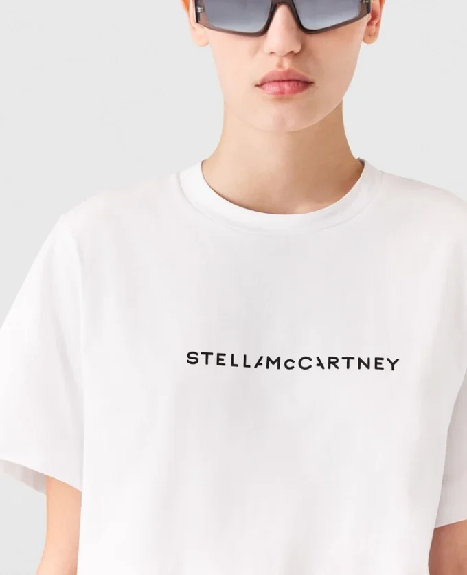 Oversized bomullst-shirt med logotyp