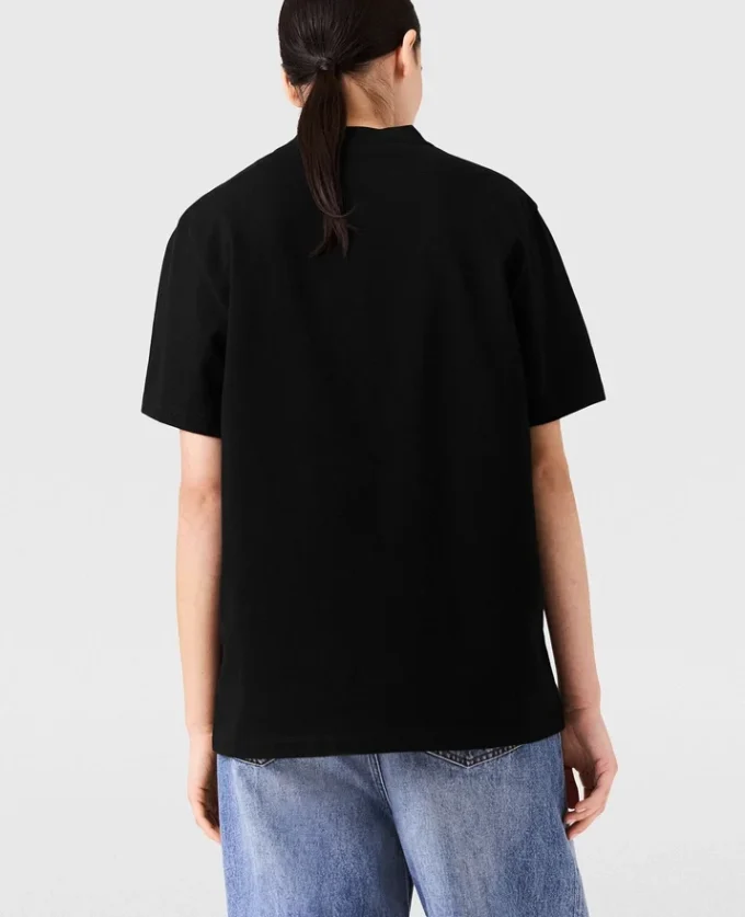 Oversized bomullst-shirt med logotyp