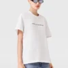 Oversized bomullst-shirt med logotyp