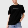 Oversized bomullst-shirt med logotyp