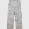 Oversized cargo-byxor med blandade ränder Oversized cargo-byxor med blandade ränder