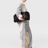 Oversized cargo-byxor med blandade ränder Oversized cargo-byxor med blandade ränder