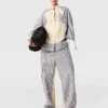 Oversized cargo-byxor med blandade ränder Oversized cargo-byxor med blandade ränder