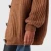Oversized ribbad V-ringad kofta Oversized ribbad V-ringad kofta