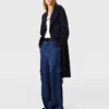 Oversized satin-cargobyxor