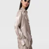 Oversized skjorta med duvtryck Oversized skjorta med duvtryck