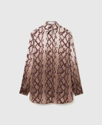 Oversized skjorta med ormmönster