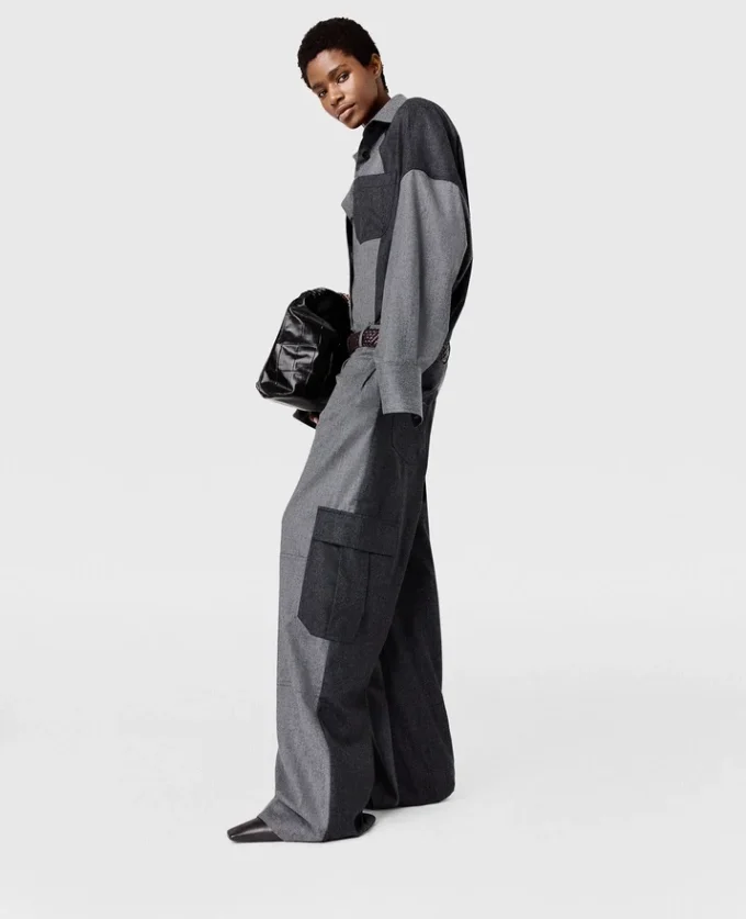 Oversized skjorta med paneler