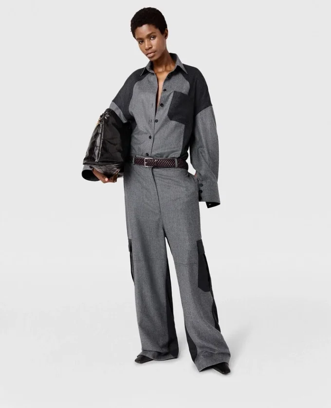 Oversized skjorta med paneler