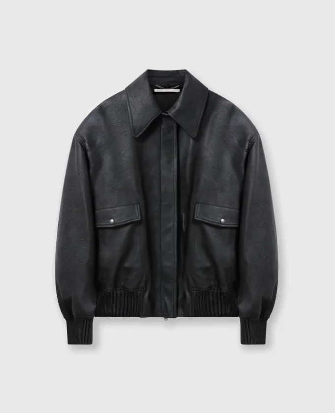 Oversized vegansk bomberjacka Oversized vegansk bomberjacka