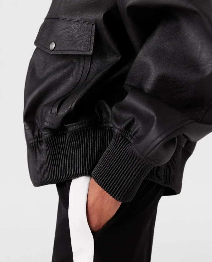 Oversized vegansk bomberjacka Oversized vegansk bomberjacka