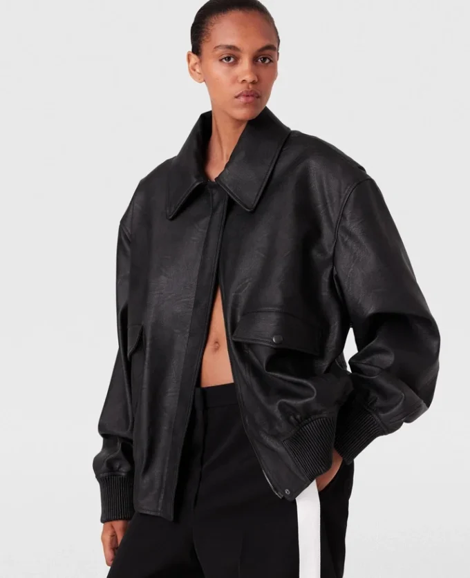 Oversized vegansk bomberjacka Oversized vegansk bomberjacka