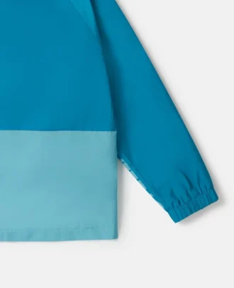 Parkas med huva i färgblock