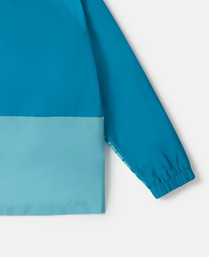 Parkas med huva i färgblock