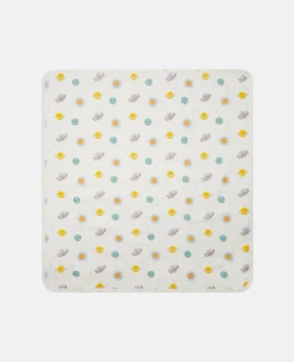 Planets Printed Romper, hatt och filt-set