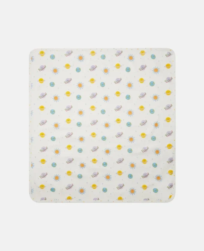 Planets Printed Romper, hatt och filt-set Planets Printed Romper, hatt och filt-set