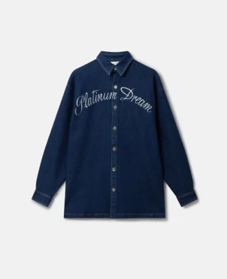 Platinum Dream broderad oversized denimskjorta