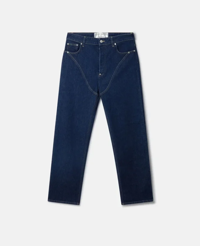 Platinum Dream broderade jeans med rak ben och medelhög midja
