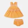 Popeline-klänning och bloomers-set