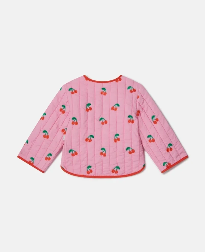 Quiltad jacka med körsbärsmönster Quiltad jacka med körsbärsmönster