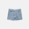 Randiga denimshorts med rosetttryck Randiga denimshorts med rosetttryck