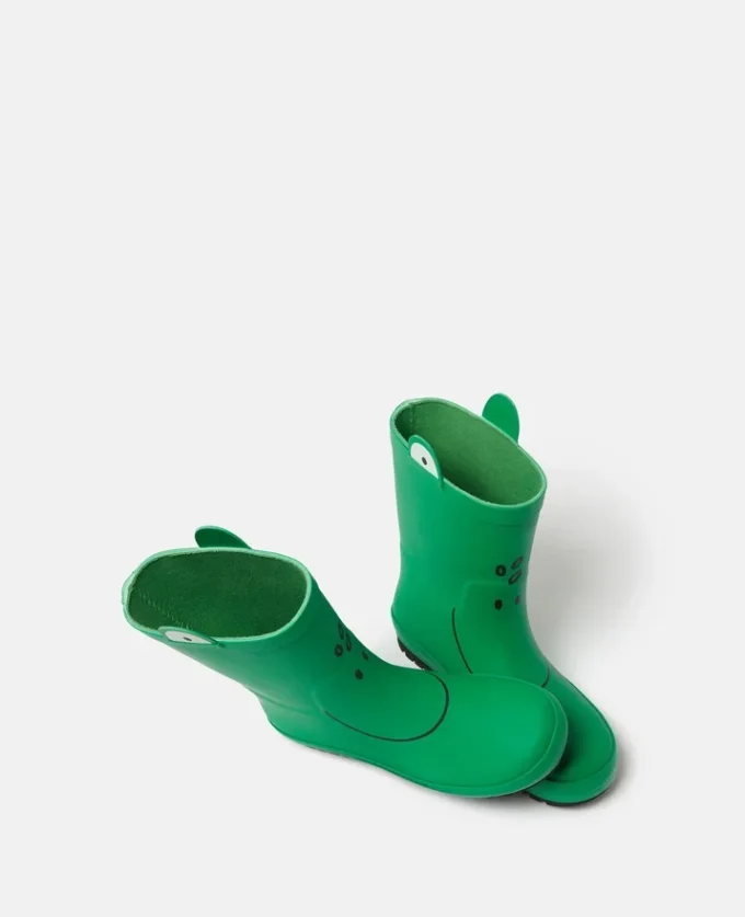 Regnstövlar med grodmotiv