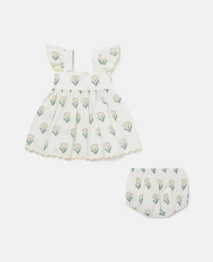 Ärmlös klänning med prästkragar och bloomers-set Ärmlös klänning med prästkragar och bloomers-set
