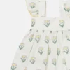 Ärmlös klänning med prästkragar och bloomers-set Ärmlös klänning med prästkragar och bloomers-set