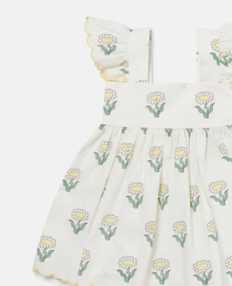 Ärmlös klänning med prästkragar och bloomers-set