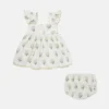 Ärmlös klänning med prästkragar och bloomers-set Ärmlös klänning med prästkragar och bloomers-set