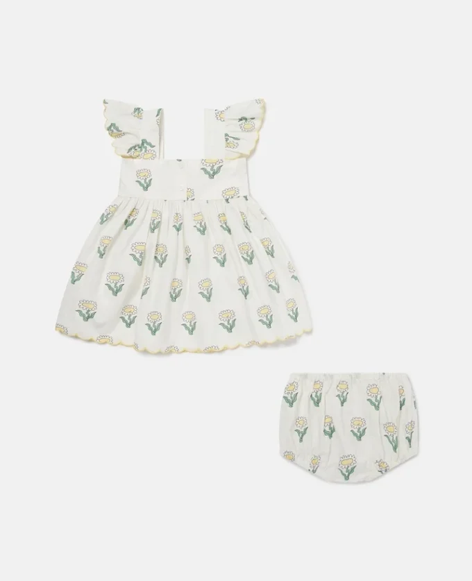Ärmlös klänning med prästkragar och bloomers-set Ärmlös klänning med prästkragar och bloomers-set