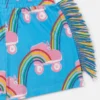 Rollerskate Rainbow Print Fringe Shorts