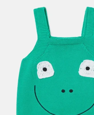 Romper med broderad groda