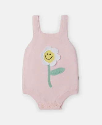 Romper med broderade blommor