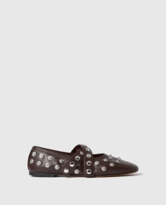 Ryder Popper-Studded Ballet Flats