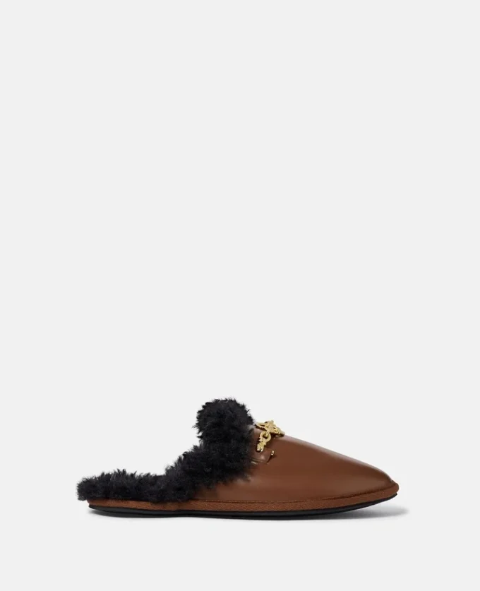 Ryder veganska loafers utan bakstycke med teddyfoder Ryder veganska loafers utan bakstycke med teddyfoder
