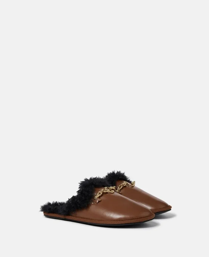 Ryder veganska loafers utan bakstycke med teddyfoder Ryder veganska loafers utan bakstycke med teddyfoder