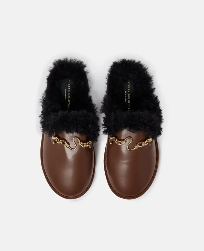 Ryder veganska loafers utan bakstycke med teddyfoder Ryder veganska loafers utan bakstycke med teddyfoder