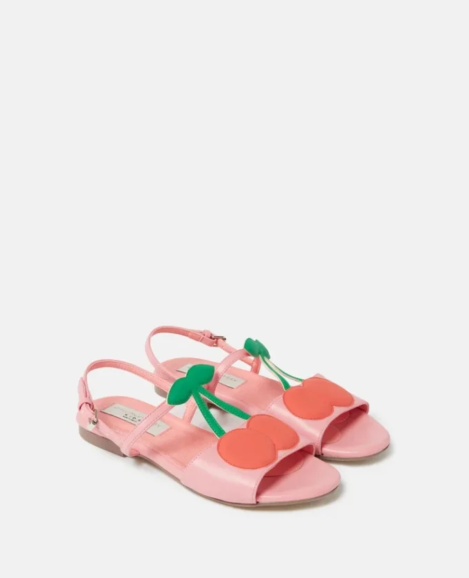 Sandaler med körsbärsmönster Sandaler med körsbärsmönster