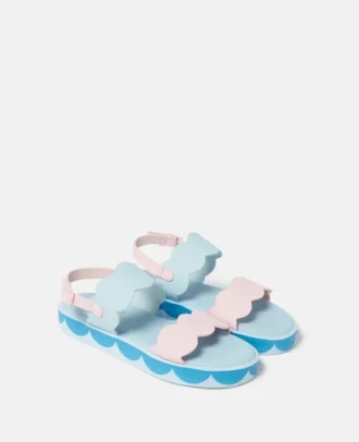 Sandaler med skulpterad ankelrem